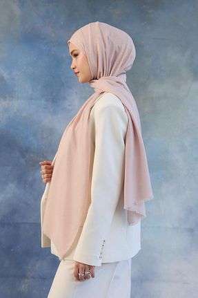 شال صورتی زنانه پنبه ای İpekhan - کد 889379885