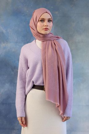 شال صورتی زنانه پنبه ای İpekhan - کد 889379817