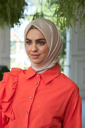 روسری بژ İpek Vual İpekhan - کد 832686292