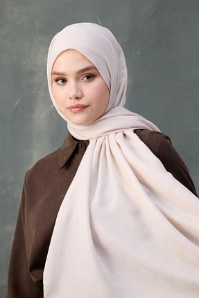 شال بژ زنانه پنبه ای İpekhan - کد 889380081