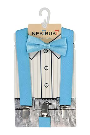 پاپیون فیروزه ای بچه گانه مخلوط پلی استر NEKİBUKİ - کد 889417995