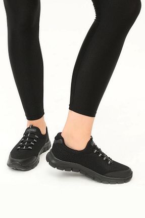 کفش پیاده روی مشکی زنانه پارچه ای WALKWAY - کد 107325587
