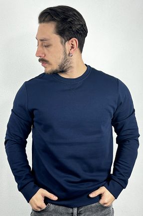سوئیشرت سرمه ای مردانه ساده ARL - کد 881322604