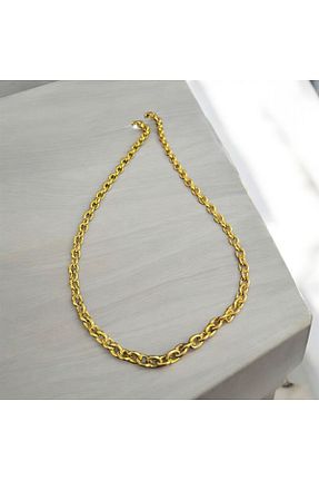گردنبند استیل ( فولاد ) طلائی زنانه استیل ضد زنگ özgül takı ve tasarım - کد 889497334