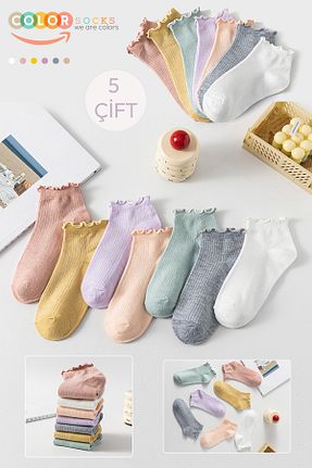 جوراب رنگی زنانه پنبه ای Color Socks - کد 889512536