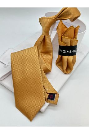 کراوات طلائی مردانه پلی استر Gutiero - کد 889540328