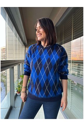 پلیور سرمه ای زنانه Baklava Elif Özbey Butik - کد 889566014