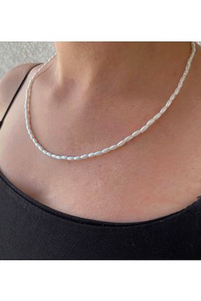 گردنبند مروارید سفید Almeza jewellery - کد 889567099