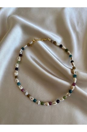 گردنبند جواهر رنگی زنانه سنگ طبیعی bykusjewellery - کد 889568893