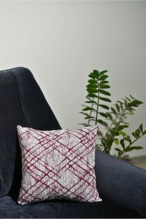 کوسن و روکش کوسن زرشکی پنبه ای Rell Home - کد 889571618