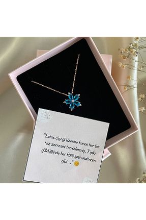 گردنبند نقره فیروزه ای زنانه 925 عیار Lovera Jewellery - کد 889572104