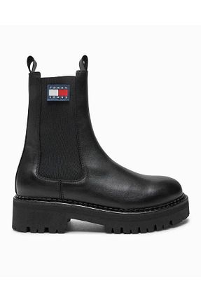بوت / نیم بوت مشکی زنانه پاشنه ضخیم Tommy Hilfiger - کد 854701820