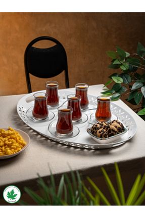 سینی سفید فلزی Lin Metal - کد 806576665