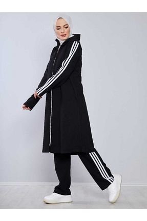 ست گرمکن حجاب مشکی زنانه رگولار BurcuFashion - کد 890444273