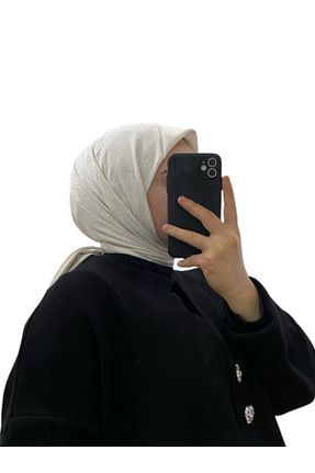 روسری نباتی کرپ ساتن ابریشم Aker - کد 889640558