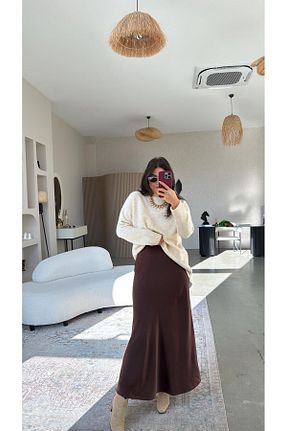 دامن رنگی زنانه ساتن Buket Teke - کد 889651691