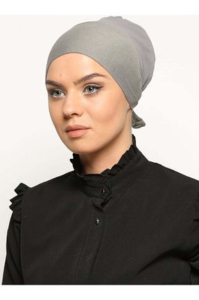 کلاه شنای حجاب طوسی زنانه Ecardin - کد 72263212