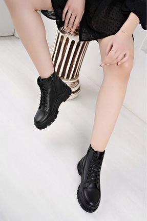 بوت / نیم بوت مشکی زنانه چرم خالص Diego Carlotti - کد 889678408