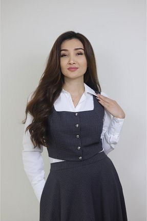 ست بالاتنه و پائین تنه حجاب طوسی زنانه رگولار Bezzazzen - کد 890470710
