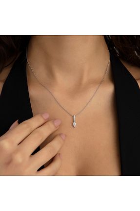 گردنبند الماس سفید VS1 Abries Jewellery - کد 890832010