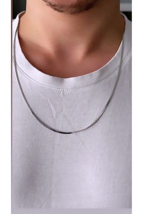 گردنبند استیل ( فولاد ) سفید زنانه استیل ضد زنگ İNN JEWELLERY - کد 889704027