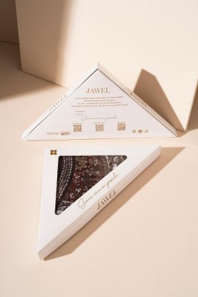 شال قهوه ای زنانه پلی استر JAWEL - کد 903807345