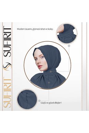 روسری طوسی پنبه پلی استر Sufirit - کد 890828464