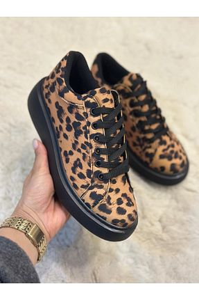 کفش اسنیکر مشکی زنانه بند دار MİSS PARK MODA - کد 889708725