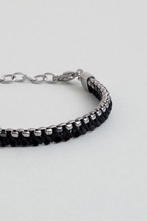دستبند استیل (فولاد) مشکی مردانه استیل (فولاد) So Chic - کد 889708620