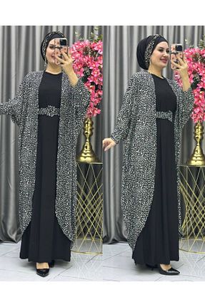 ست بالاتنه و پائین تنه مشکی زنانه بافت pembiş tesettür - کد 891526375
