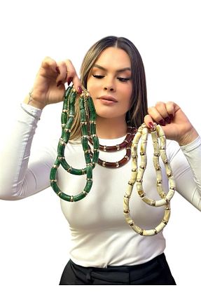 گردنبند جواهر مشکی زنانه MyladyAccessoriess - کد 889726343