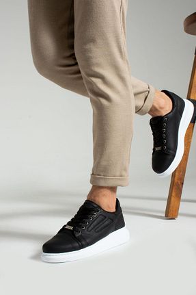 کفش اسنیکر مشکی مردانه بند دار L.A Polo - کد 775566836