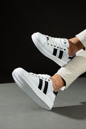 کفش اسنیکر سفید مردانه بند دار L.A Polo - کد 835682179