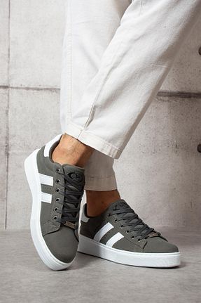 کفش اسنیکر طوسی مردانه بند دار L.A Polo - کد 846227972