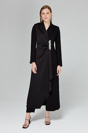 ست بالاتنه و پائین تنه حجاب مشکی زنانه رگولار Nihan - کد 742617474