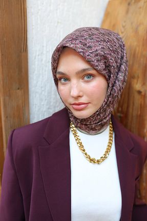 دستمال گردن بنفش زنانه پنبه ای Silk Home - کد 889783298