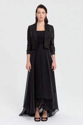 ست بالاتنه و پائین تنه حجاب مشکی زنانه رگولار Nihan - کد 889776945