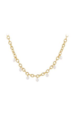 گردنبند مروارید طلائی مروارید آب شیرین Ecru Atelier - کد 697618468