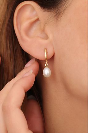 گوشواره مروارید طلائی مروارید فرهنگی Nox Jewelry - کد 889591103