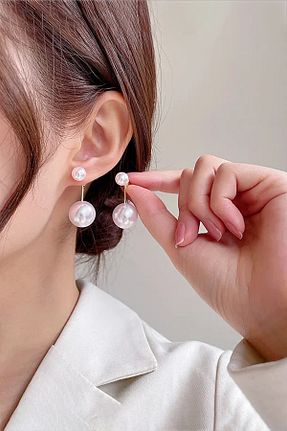 گوشواره جواهر طلائی مروارید Glaren - کد 847318583