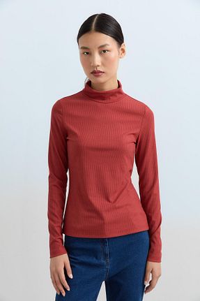 بلوز حجاب نارنجی زنانه پنبه ای Nihan - کد 858241334