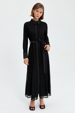 لباس حجاب مشکی زنانه رگولار Nihan - کد 851798437