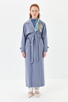 ترنچکت حجاب طوسی زنانه بدون آستر Nihan - کد 813964111