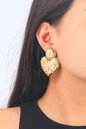 گوشواره جواهر طلائی روکش نقره Glaren - کد 647513416