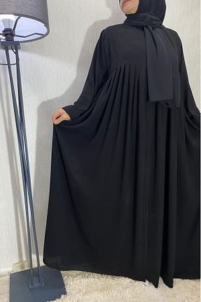 کلاه و ابایا مشکی زنانه مخلوط ویسکون Genel Markalar - کد 869717068