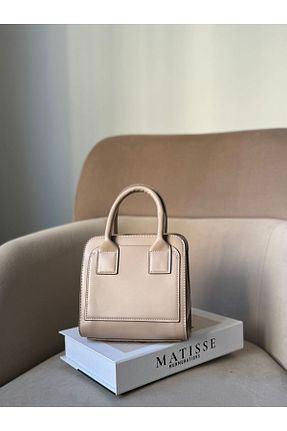 کیف دوشی بژ زنانه چرم مصنوعی Moda Sekiz - کد 889711494