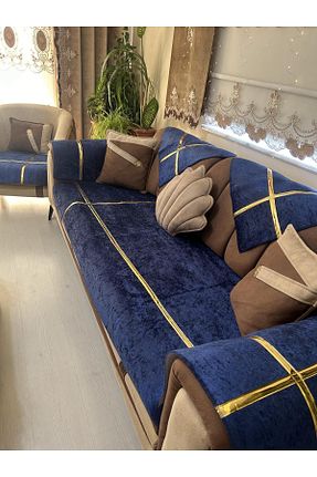 کاور مبل سرمه ای مخمل Tekstilsa - کد 844716552