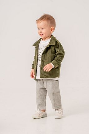 ست نوزادی خاکی بچه گانه پنبه ای JNF kids - کد 890660273