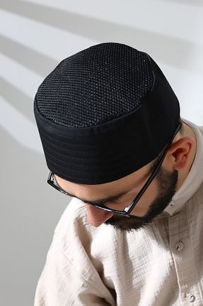کلاه پشمی مشکی مردانه پنبه ای ihvanonline - کد 889922183