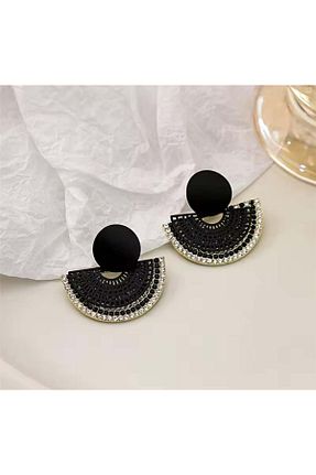 گوشواره جواهر مشکی زیرکن Pelin Aksesuar - کد 890663815